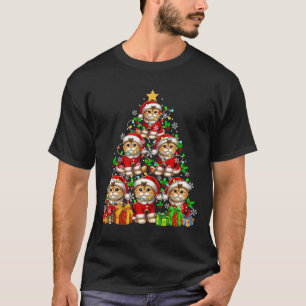 Camiseta Papais noeis De Grupo Faixas Escocesas Como Árvore