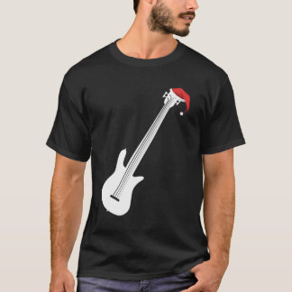 Camiseta Papais noeis de guitarra de Natal Bass Tocam Violã