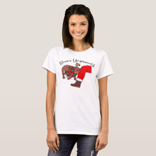 Camiseta Papais noeis de Hippo de Bebê de Moo Deng de Natal