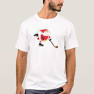 Camiseta Papais noeis de hóquei A Patinar Natal