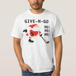 Camiseta Papais noeis De Hóquei A Patinar Natal Dá N Go