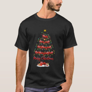 Camiseta Papais noeis de iluminação Ants Xmas Árvore de Nat