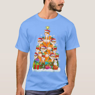 Camiseta Papais noeis De Iluminação Da Árvore De Natal Do X