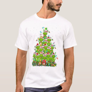 Camiseta Papais noeis de iluminação da árvore do Xmas