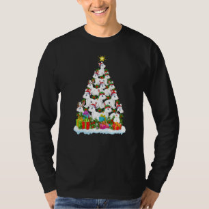 Camiseta Papais noeis de iluminação de árvores de Natal do