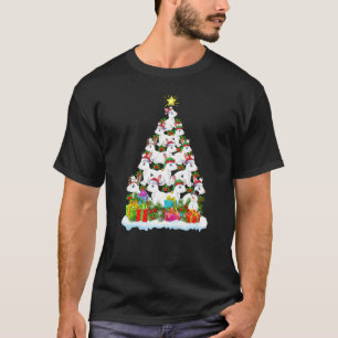 Camiseta Papais noeis de iluminação de árvores de Natal do 