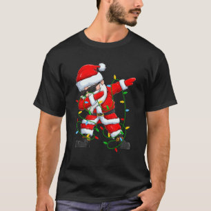 Camiseta Papais noeis De Iluminação De Natal Xmas Dabbing S