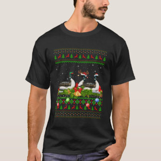 Camiseta Papais noeis De Iluminação De Pássaros Feios