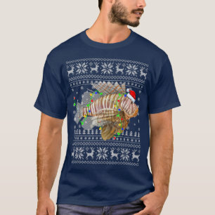 Camiseta Papais noeis De Iluminação De Xmas Feias De Lionfi