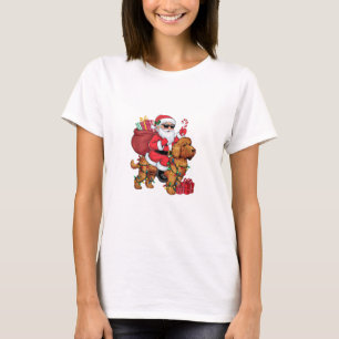 Camiseta Papais noeis de Iluminação do Xmas no Natal do Cac