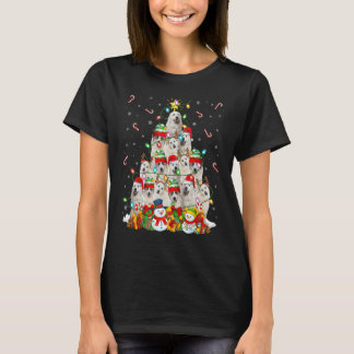 Camiseta Papais noeis de Iluminação do Xmas Pirenéus Excele