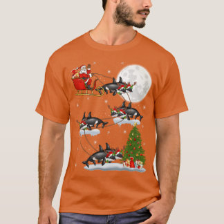 Camiseta Papais noeis De Iluminação Funny Xmas Que Andam Em