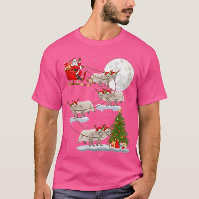 Camiseta Papais noeis De Iluminação Funny Xmas Que Andam Na (Frente)