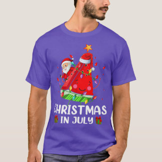 Camiseta Papais noeis de iluminação Watermelon Xmas Tree Su