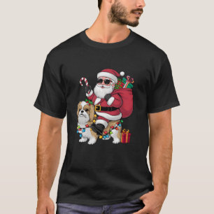 Camiseta Papais noeis De Iluminação Xmas Andando No Natal D