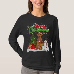 Camiseta Papais noeis de Iluminação Xmas Correspondentes Ri