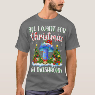 Camiseta Papais noeis De Iluminação Xmas Tudo O Que Quero É