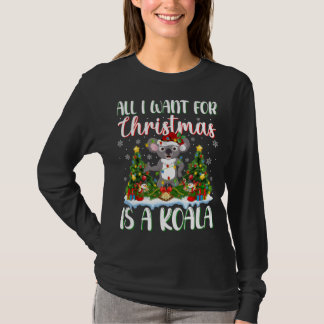 Camiseta Papais noeis De Iluminação Xmas Tudo O Que Quero É