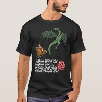 Camiseta Papais noeis De Jingle Engraçados Dungeons E Dragõ