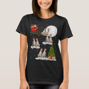 Camiseta Papais noeis De Lâmpadas De Árvore Do Xmas Que And