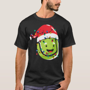 Camiseta Papais noeis de lâmpadas de natal