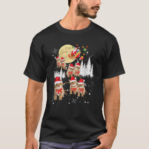 Camiseta Papais noeis de Lua de Natal Engraçado da Cat Rei