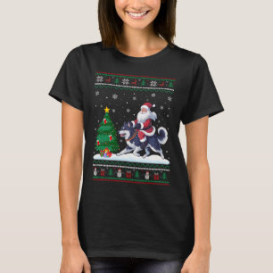 Camiseta Papais noeis De Luzes De Árvore De Natal Feias And