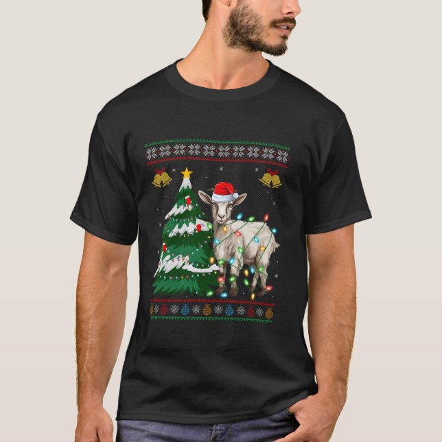 Camiseta Papais noeis De Luzes De Árvore De Natal Ganha Doc (Frente)