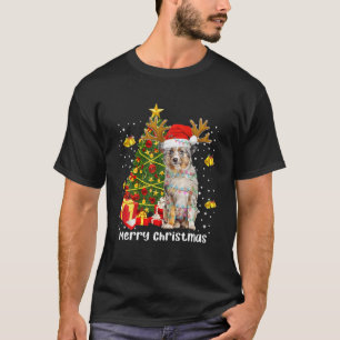 Camiseta Papais noeis de Luzes de Natal de Pastor Americano