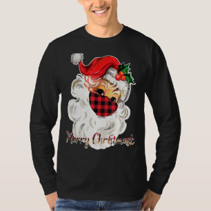 Camiseta Papais noeis de máscara natalícia de feliz Face Ve