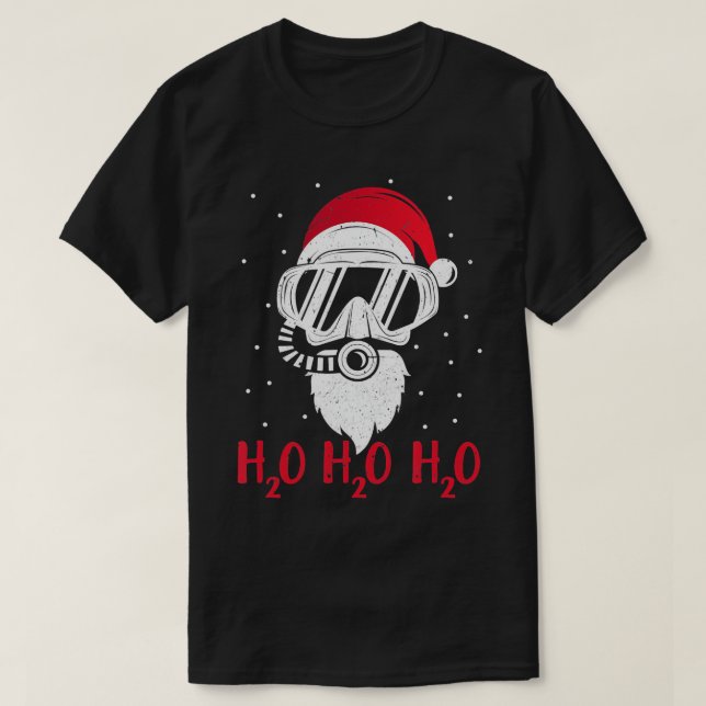 Camiseta Papais noeis de mergulho H2O H2O H2O H2O, unidade  (Frente do Design)