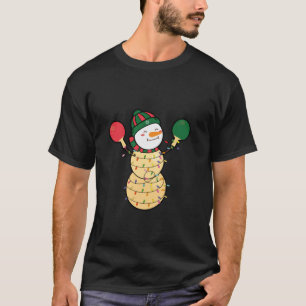 Camiseta Papais noeis de mesa de Natal de Ping Pong - chapé