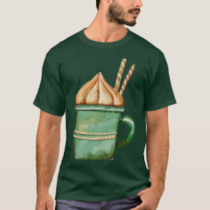 Camiseta Papais noeis de Mug de Aquarela Luzes de Árvore de
