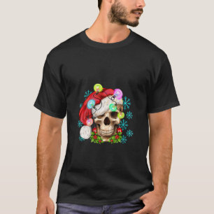 Camiseta Papais noeis de natal alegres Luzes Caveira Esquel