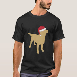Camiseta Papais noeis de Natal Amarelo Labrador Retriever