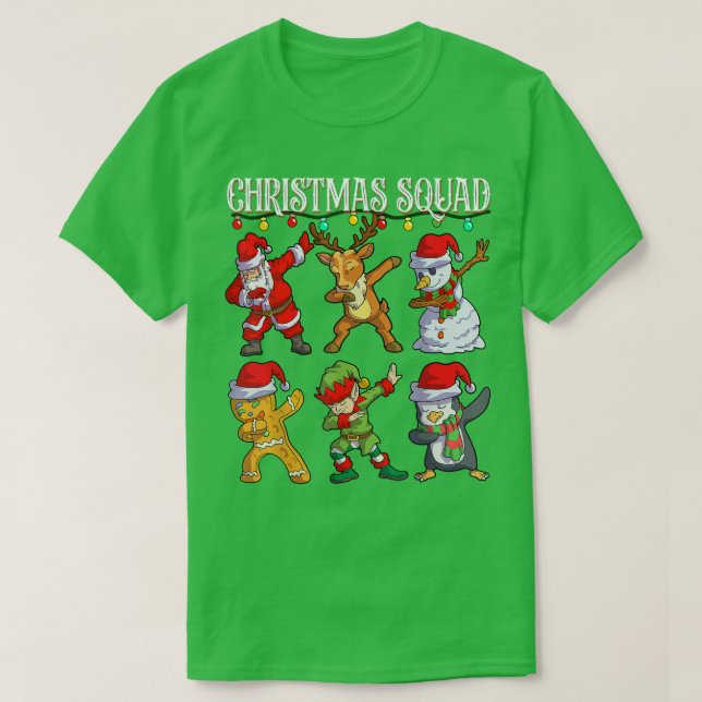 Camiseta Papais noeis de Natal Amigos Correspondendo ao Cri (Frente do Design)