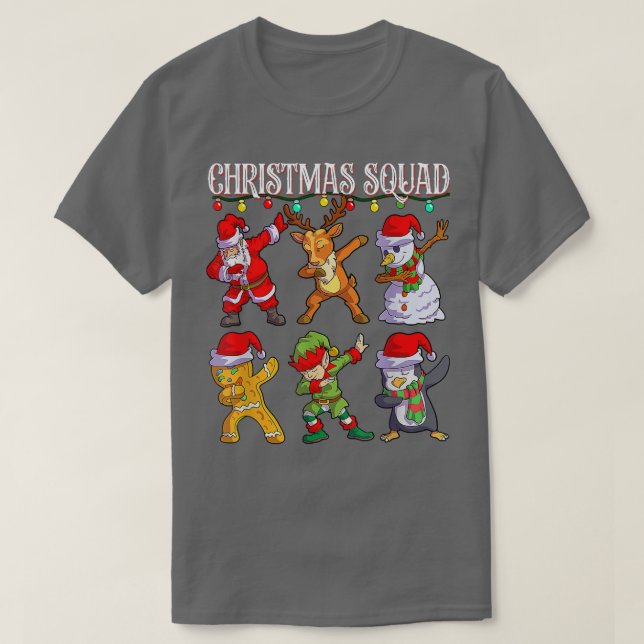 Camiseta Papais noeis de Natal Amigos Correspondendo ao Cri (Frente do Design)