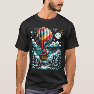 Camiseta Papais noeis de Natal Aventura Céu Mágico