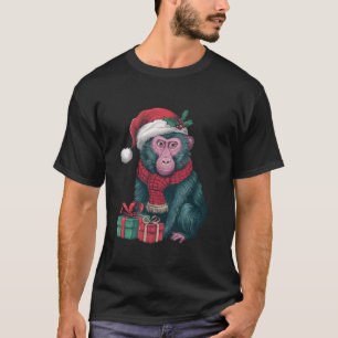 Camiseta Papais noeis de Natal Baboon T Shirt