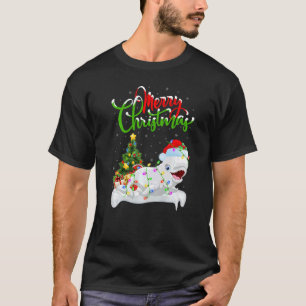 Camiseta Papais noeis de Natal Beluga Baleia Natal