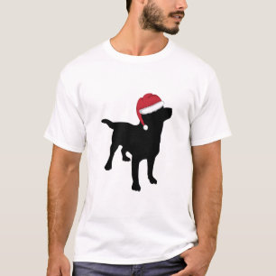 Camiseta Papais noeis de Natal Black Labrador Retriever