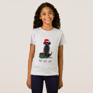 Camiseta Papais noeis de Natal Black Labrador Retriever Cut