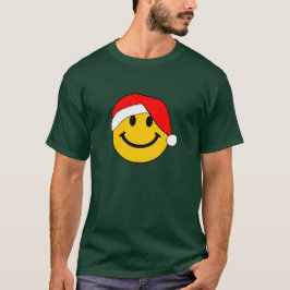 Camiseta Papais noeis de Natal bonitos Face Feliz