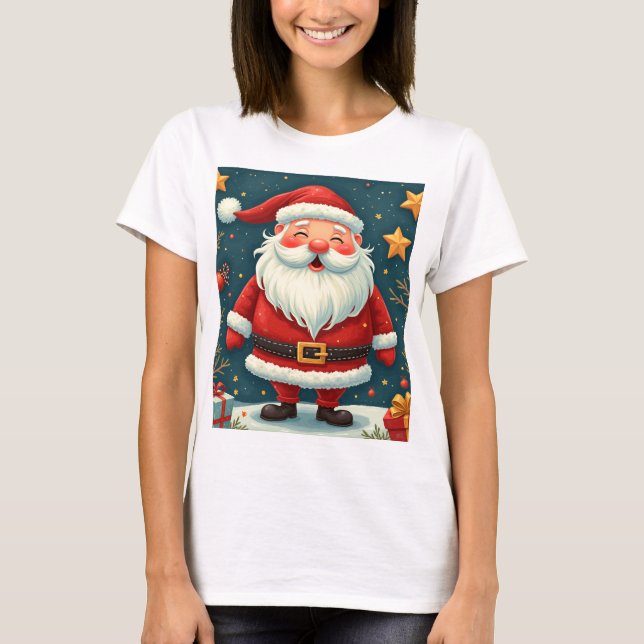 Camiseta Papais noeis de Natal - Camisa-T (Frente)