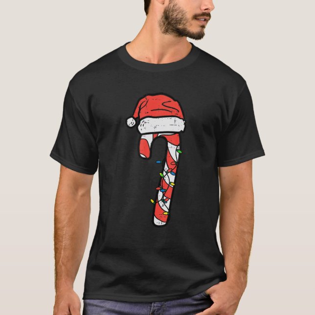 Camiseta Papais noeis de Natal Candy Cane Xmas Kids Toddler (Frente)