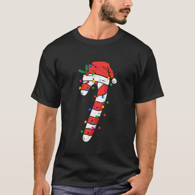 Camiseta Papais noeis de Natal Candy Cane Xmas Kids Toddler (Frente)