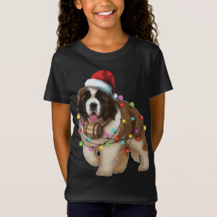 Camiseta Papais noeis de Natal Cão, Rua. Bernard, Santo Xma
