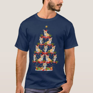 Camiseta Papais noeis de Natal Cardigan Welsh Corgi Dog Cri