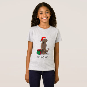 Camiseta Papais noeis de Natal Chocolate Labrador - Cubra p
