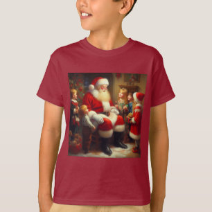Camiseta Papais noeis de Natal com Crianças 3